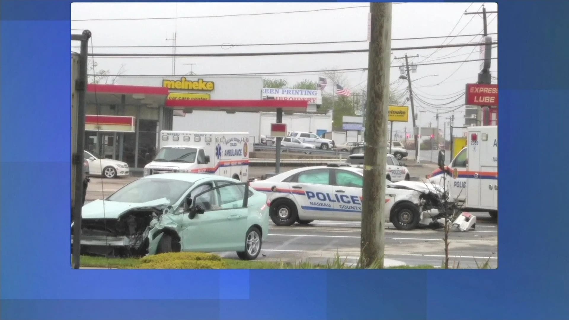 Nassau police cruiser involved in crash in Levittown