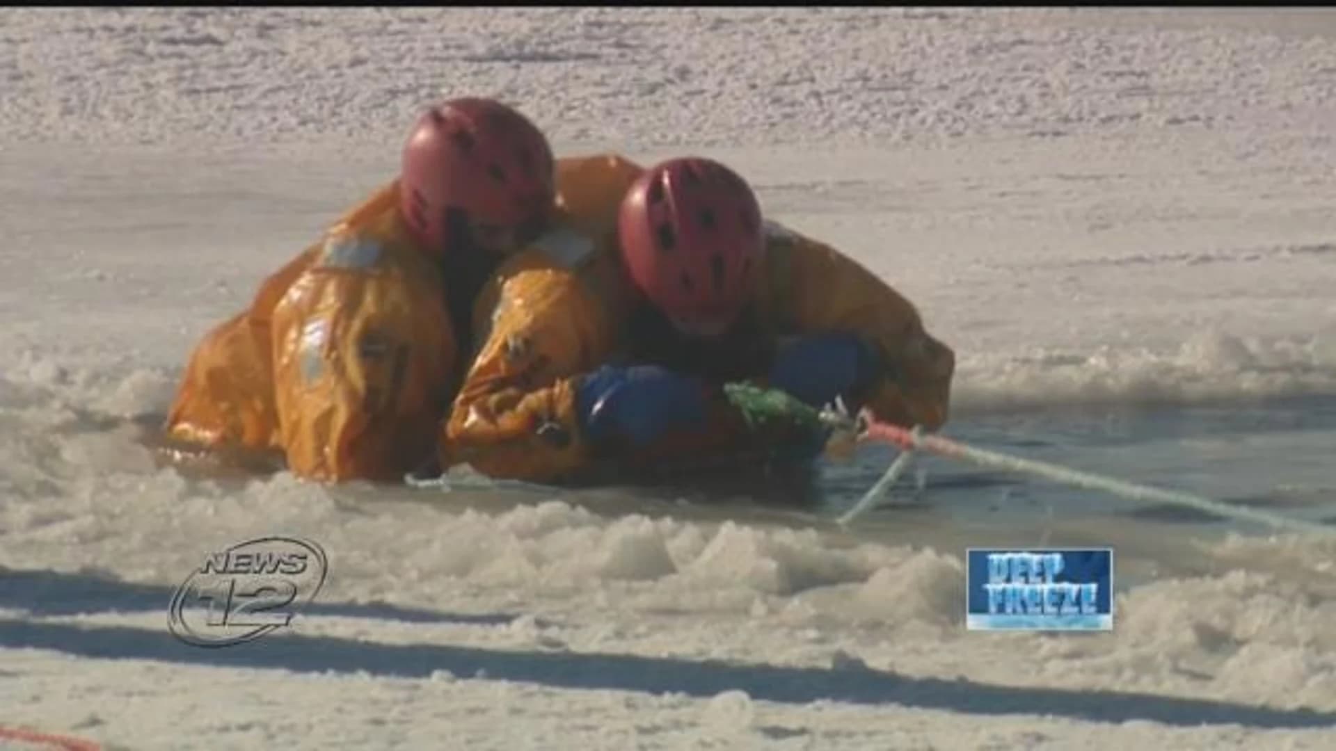 Responders train in brutally cold conditions along Great South Bay