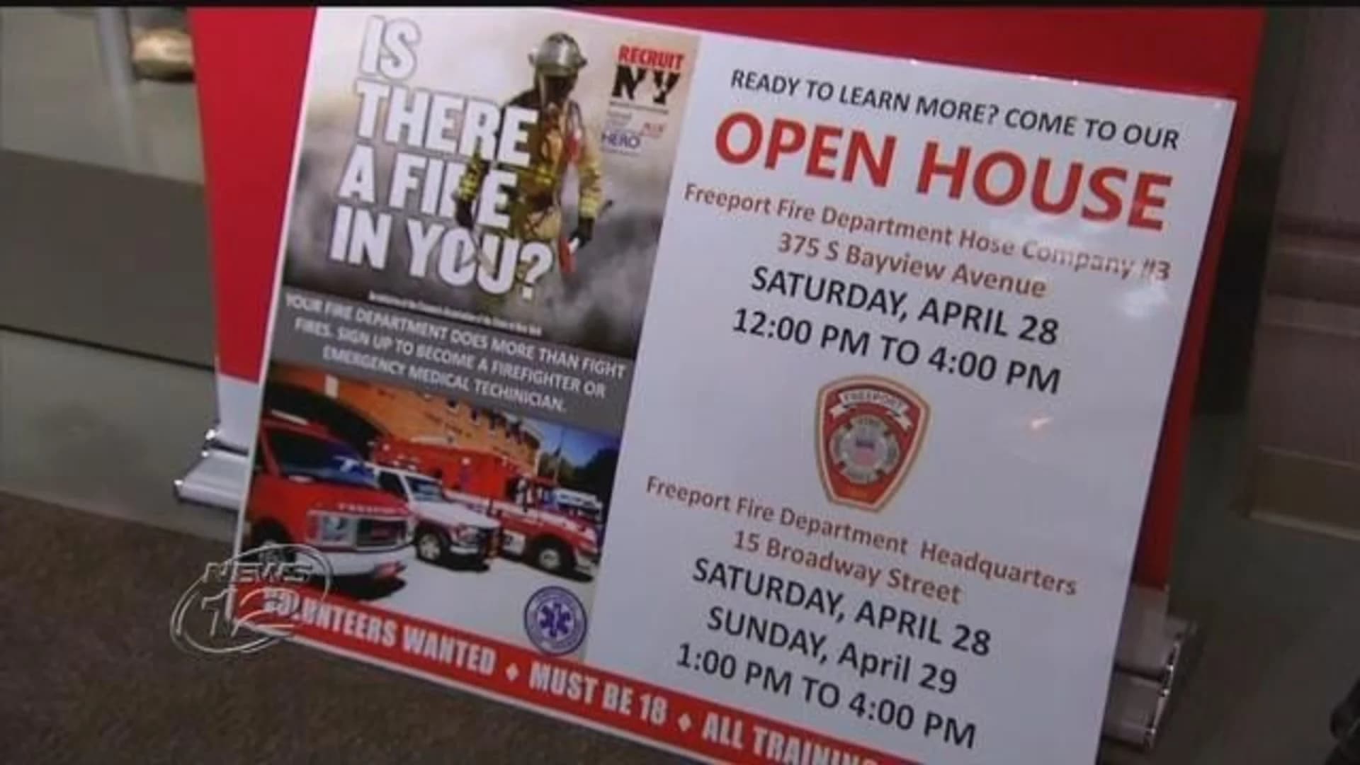Volunteer fire departments to hold open houses to recruit members