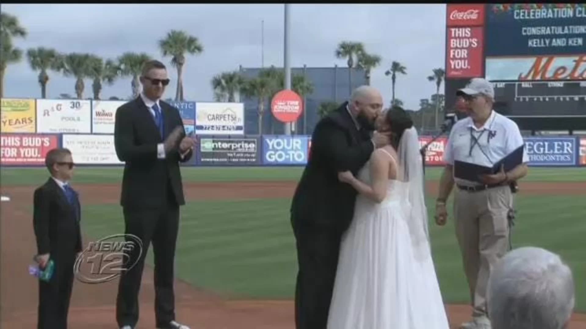Mets, Red Sox fans swing for the fences, get married before spring training game