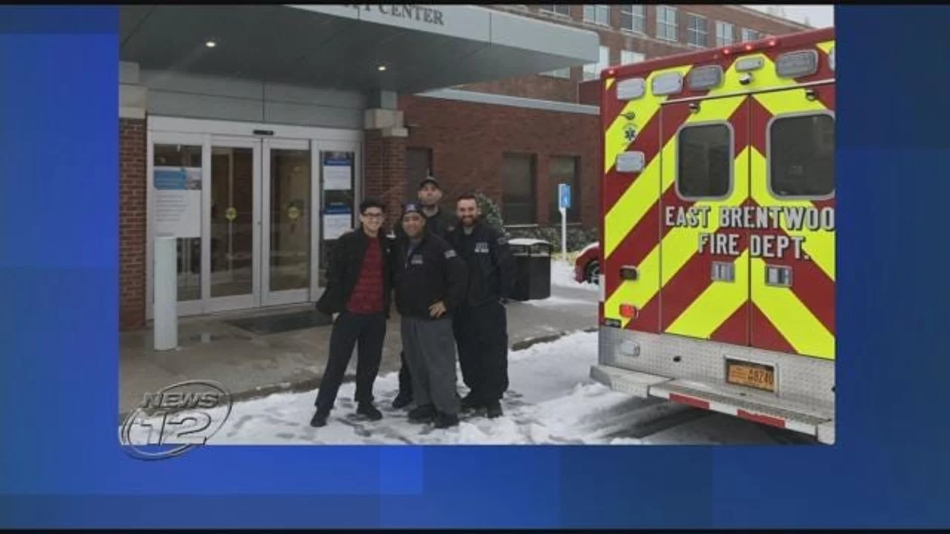 Suffolk firefighters, EMT help deliver baby at firehouse during storm