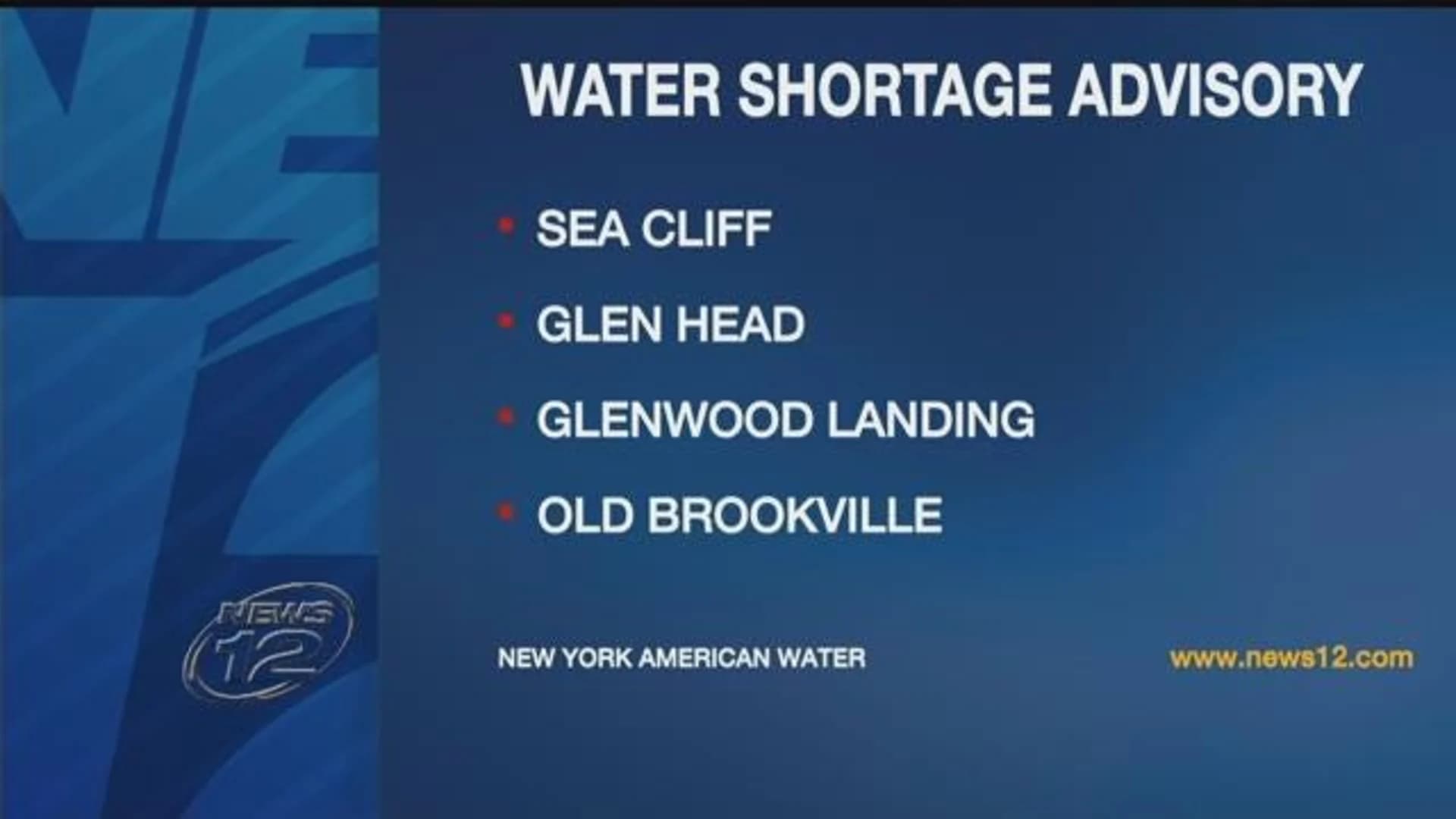 North Shore communities in Nassau urged to conserve water