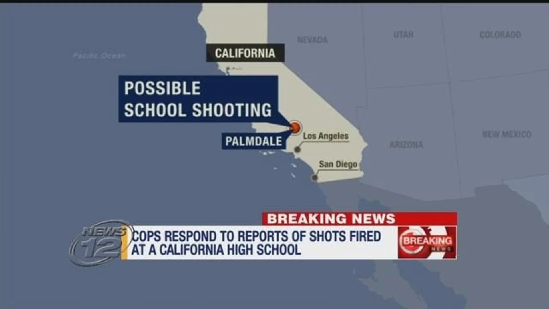 Student shot in arm at California school, teen suspect held