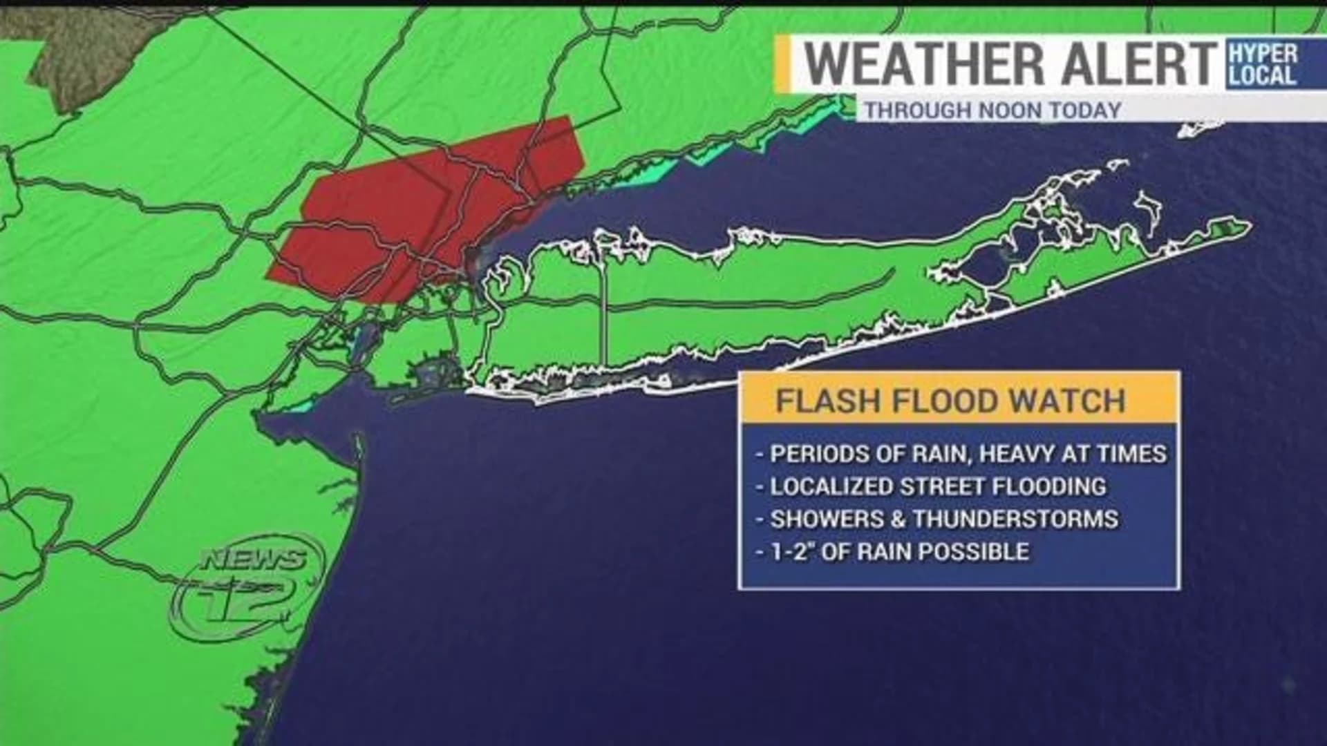 Flash flood watch in effect as more rain moves through