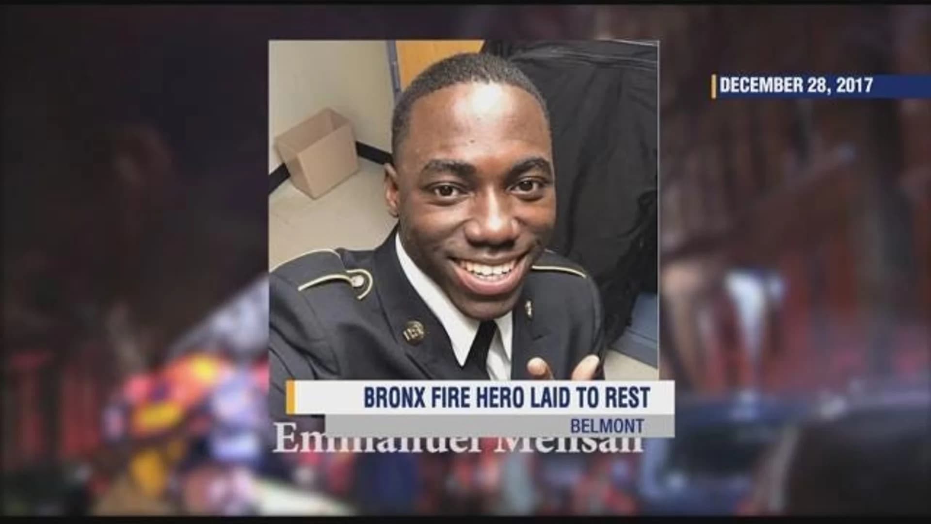 Funeral held for soldier who saved lives during fatal Belmont fire