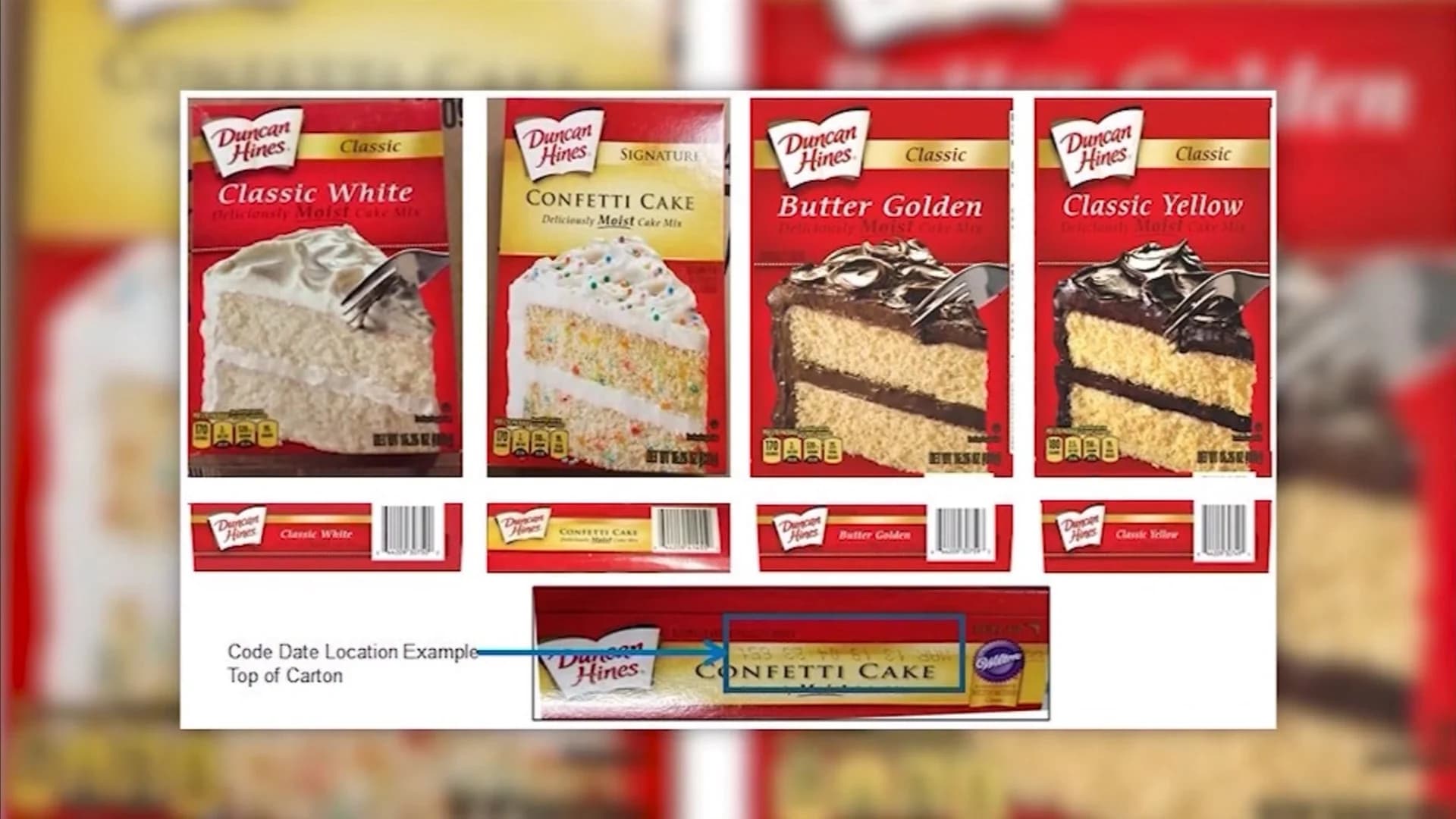 Variety of cake mix recalled for possible salmonella