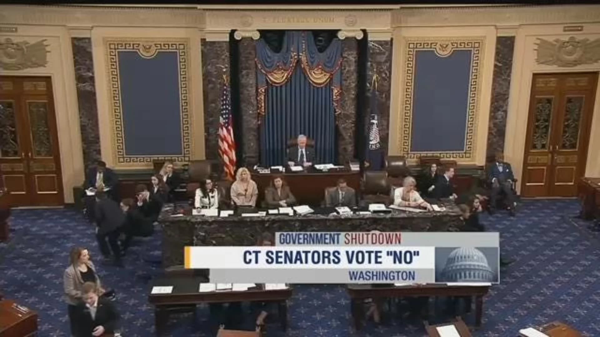 CT senators vote against ending government shutdown
