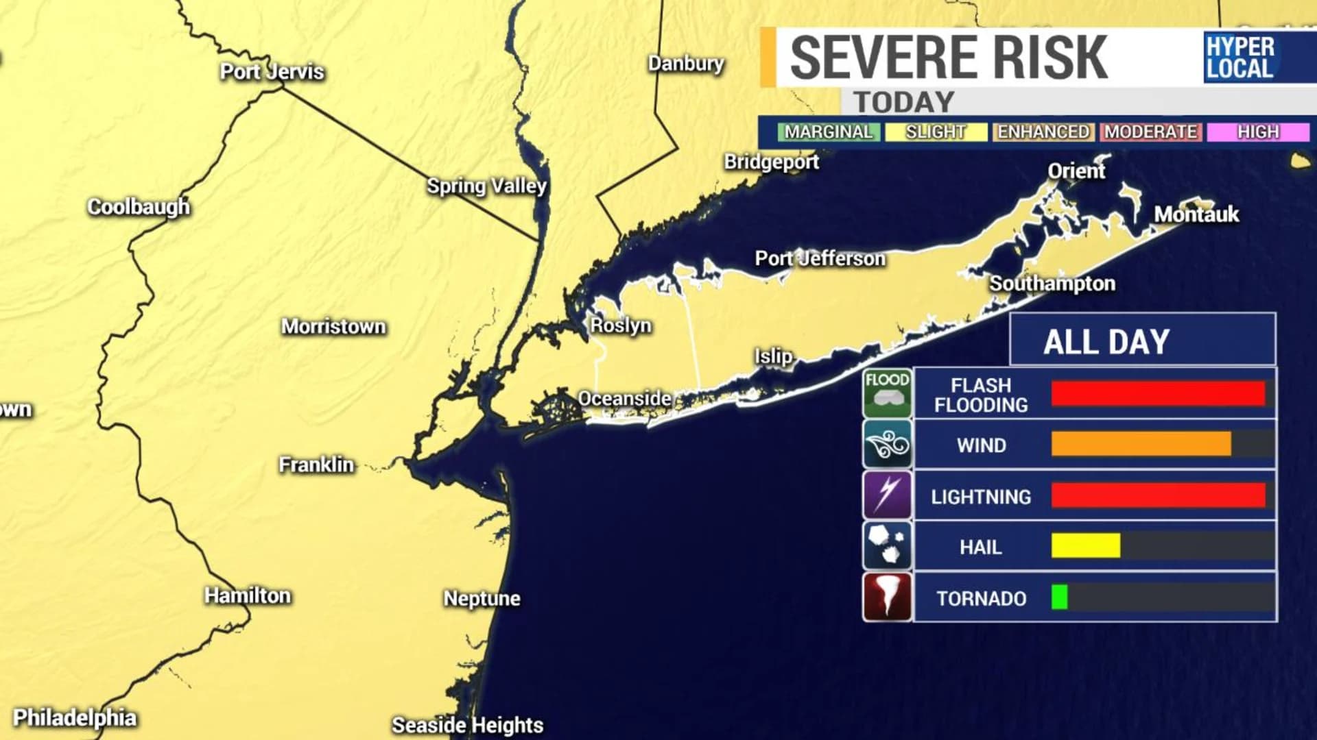 Stormy evening expected across Long Island