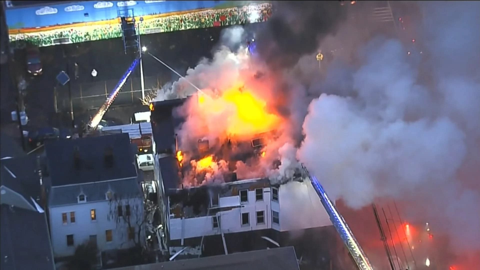 Fire tears through multi-use building in Newark