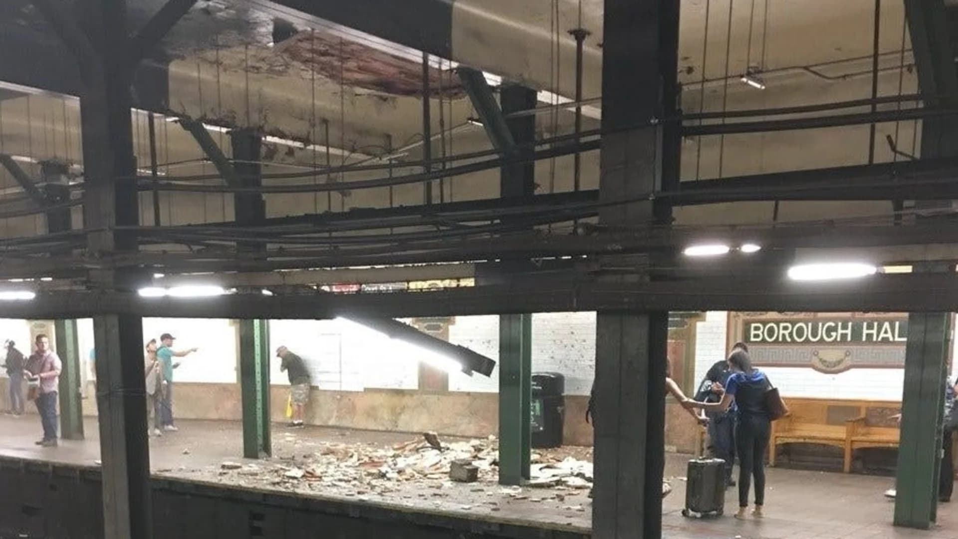 Commuters concerned after Brooklyn subway ceiling collapse