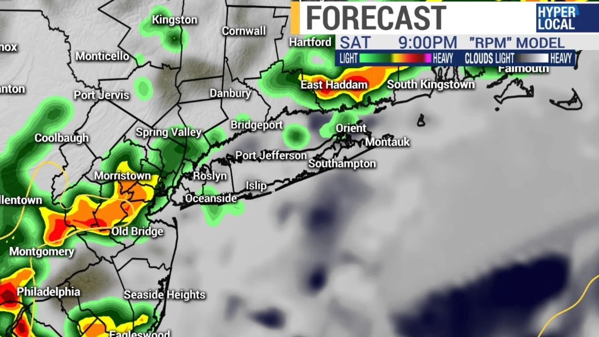 Showers and storms sweep over parts of LI with downpours, gusty winds
