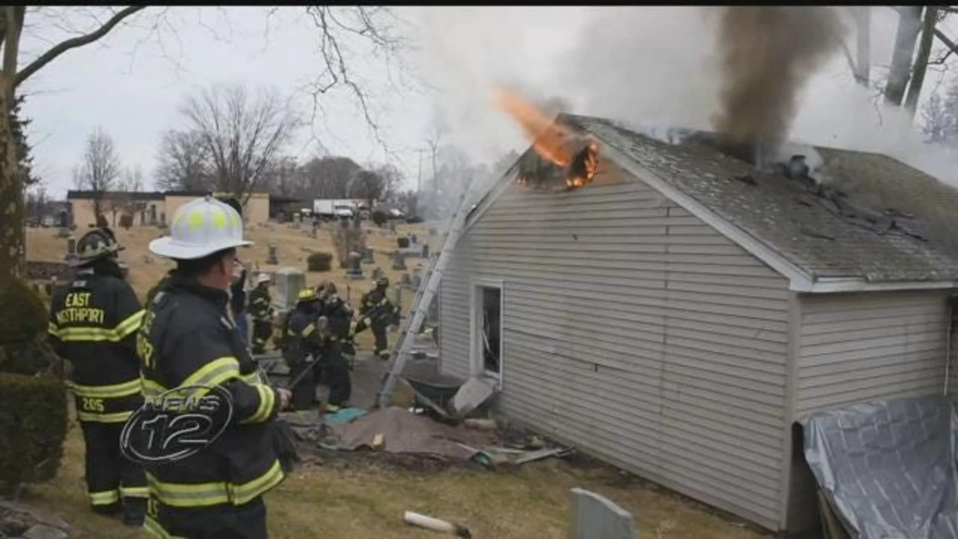 Fire breaks out at cemetery in East Northport