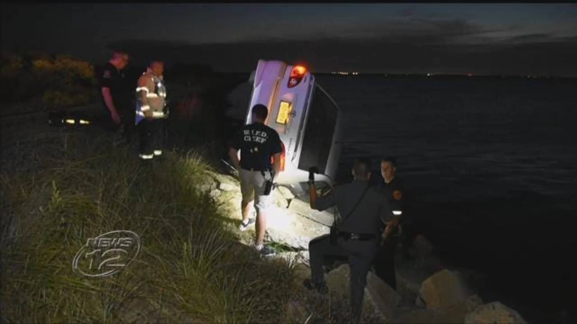 Driver charged after car nearly flipped into Great South Bay