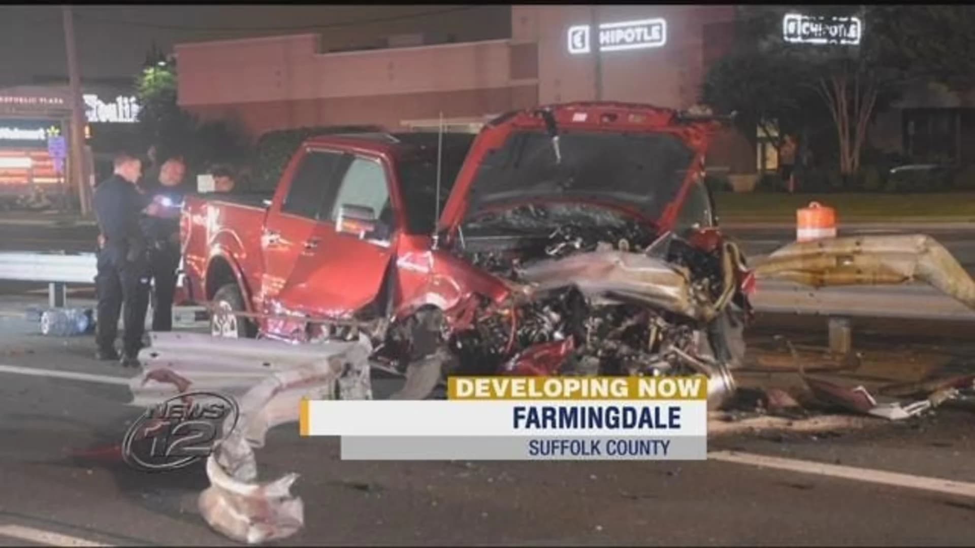 Police: Wrong-way driver crashes in Farmingdale