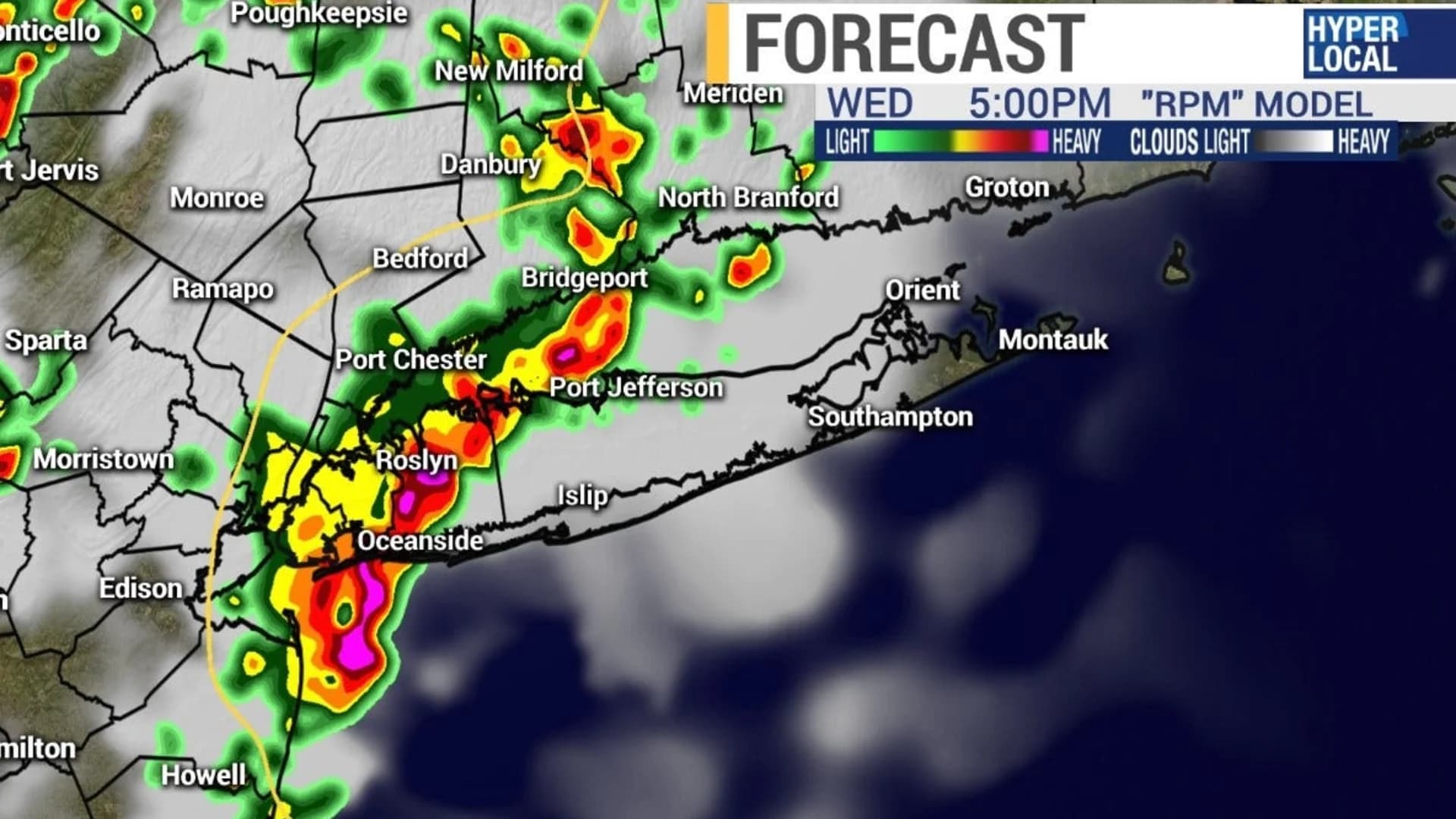 Thunderstorms, showers roll through Long Island