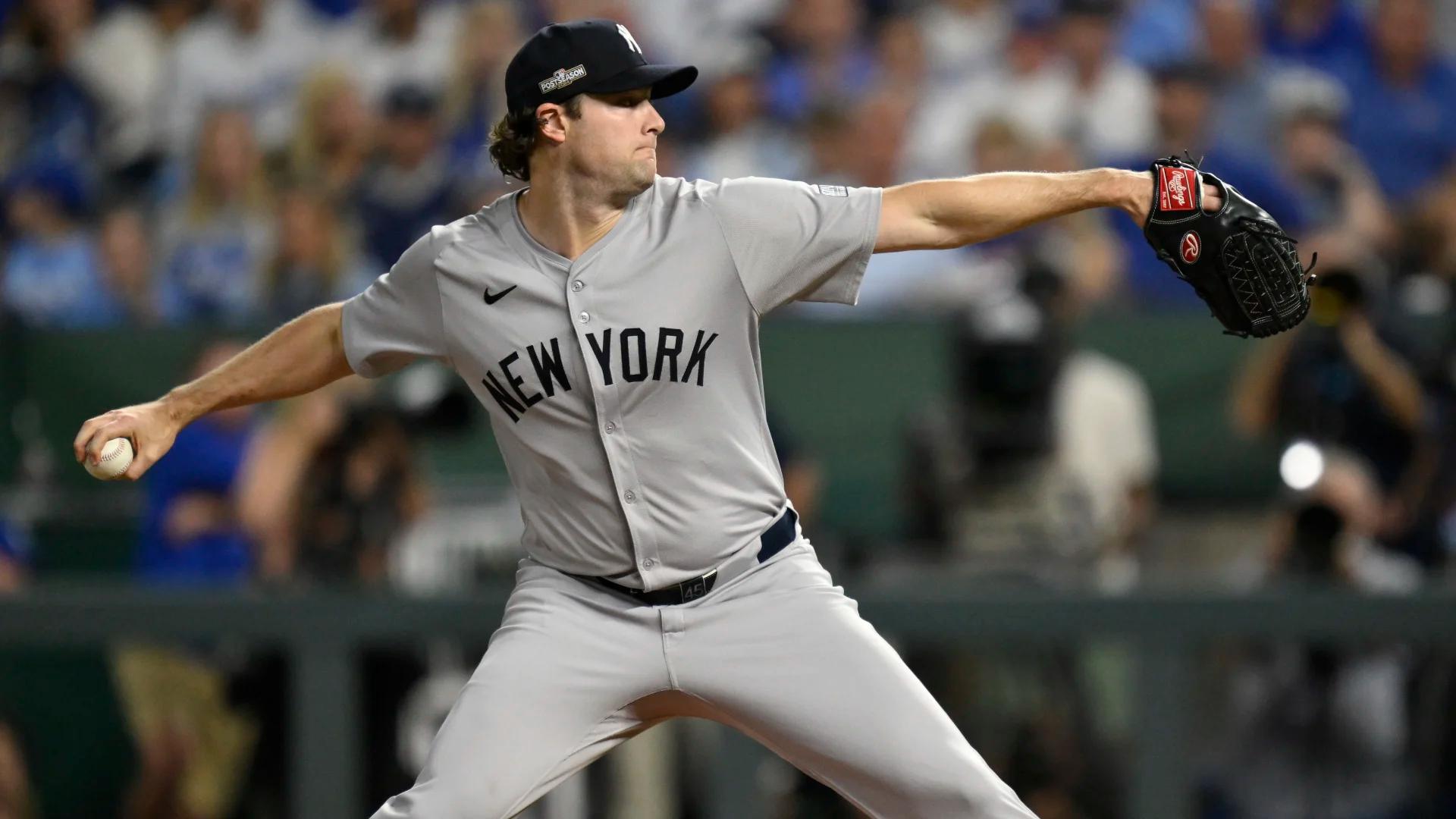 Gerrit Cole tosses playoff gem, shutting down Royals and sending Yankees back to ALCS with 3-1 win