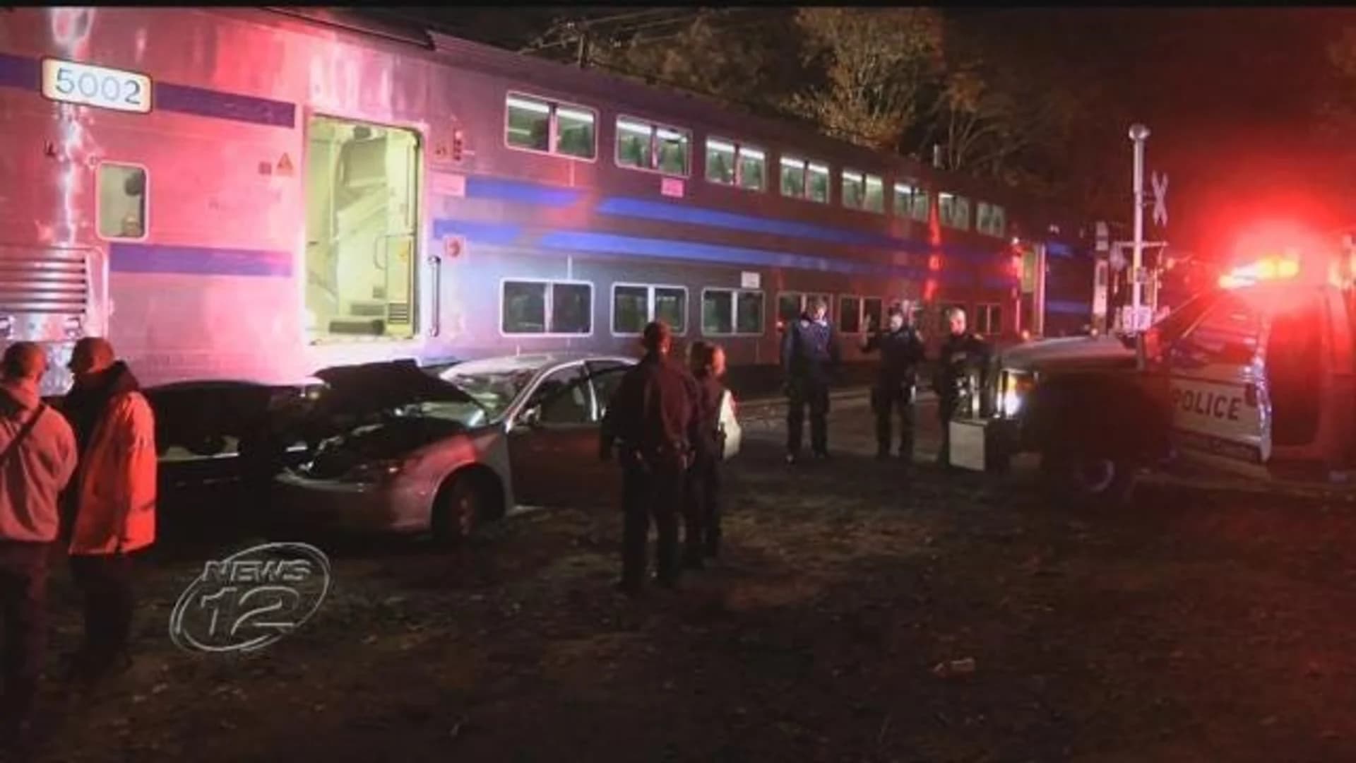 No injuries after LIRR train hits vehicle on tracks in Holtsville